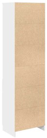 Aparador alto 50x35x180cm derivados de madeira branco