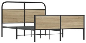 Estrutura cama s/ colchão derivados de madeira carvalho sonoma