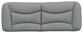 Almofadão de cabeceira 120 cm tecido cinzento-claro