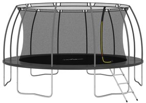 Conjunto de trampolim redondo 488x90 cm 150 kg