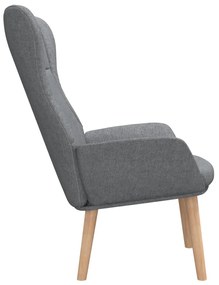 Poltrona Kalani WingBack em Tecido - Cinzento-Claro - Design Nórdico