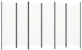 vidaXL Divisória de quarto com 6 painéis 300x180 cm branco