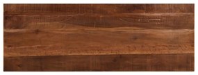 Tampo de mesa retangular 140x50x2,5cm madeira recuperada maciça
