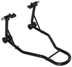 Suporte traseiro de mota em aço inoxidável, suporte portátil e móvel para roda traseira de mota, preto