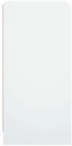 Armário de apoio c/ portas de vidro 68x37x75,5 cm branco