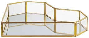 Bandeja decorativa com efeito espelhado dourado PONTIVY Beliani