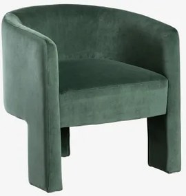 Poltrona Estofada Xastru Velluto Verde Selva - Sklum