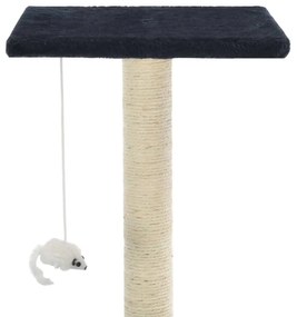 Árvore p/ gatos c/ postes arranhadores sisal 95 cm azul escuro