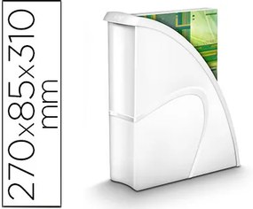 Porta Revistas Cep Plastico Uso Vertical / Horizontal Branco 85x270x310 mm
