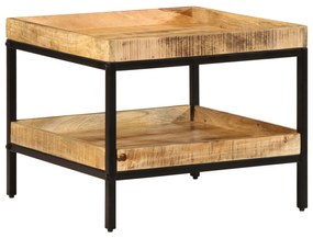 Mesa de Apoio 55x55x45 cm Madeira Sólida de Mangueira Rústica