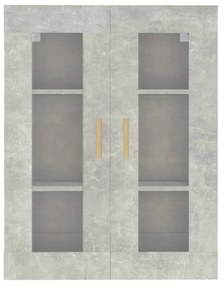 Armário de parede suspenso 69,5x34x90 cm cinzento cimento