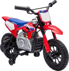 AIYAPLAY Moto Elétrica Infantil com Licença HONDA 12 V, Velocidade 3-6 km/h, Carro Elétrico Infantil 3+ anos, Vermelho e Azul | Aosom Portugal