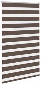 Estore de rolo 80 x 175 cm, linhas de zebra / Café