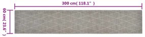 Tapete de cozinha lavável 60x300 cm veludo padrão losangos