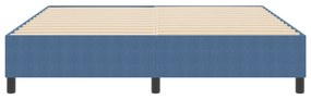 Cama Box Spring VidaXL Azul Super King em Tecido Veludo