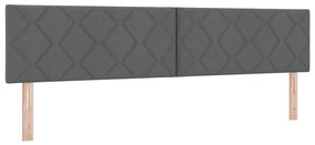 Camas Box com Colchão vidaXL Cinza Escuro 200x200 cm Tecido