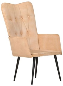 Poltrona de apoio lona cor creme