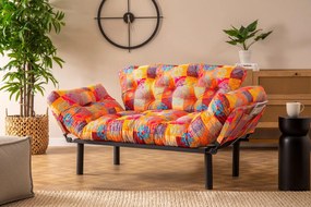 Sofá-Cama de 2 Lugares Nitta – Multicolor – 155x80x70 cm
