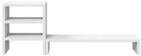 Suporte monitor c/ organizador secretária deriv. madeira branco