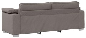 Conjunto de Sofá 2 Peças com Almofadas em Tecido Taupe
