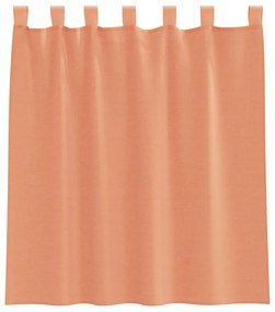 Cortinas de voile com laços 2 pcs terracota 140x140 cm