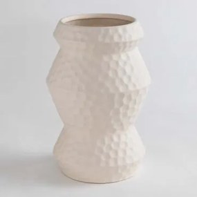 Vaso de Cerâmica Cedeira Crema - Sklum
