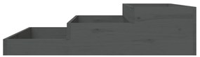 Vaso/floreira 107x107x27 cm pinho maciço cinzento