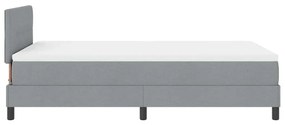 Cama Box com Colchão Cinza Claro 120x200 cm Tecido