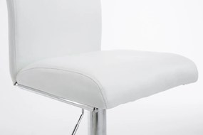 Banco de bar Köln em couro sintético 38,5 x 95-115 x 47 cm Branco