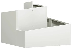 Vaso de Plástico Branco Plástico Médio Inserções Decorativas