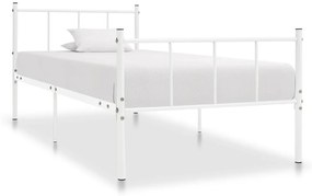 284630 vidaXL Estrutura de cama 100x200 cm metal branco