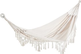 Outsunny Cama de Rede Suspensa 288x150 cm de Algodão com Bolsa de Transporte Capacidade 180 kg para Pátio Terraço Campismo Creme | Aosom Portugal