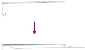 toldo retrátil manual listrado multicolorido 600 x 300 cm