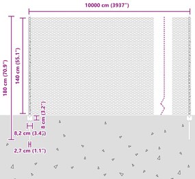 Postes de Cerca 22 pcs U-Canal Cinza 140 cm Aço