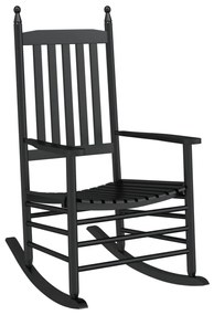 Cadeiras de baloiço 2 pcs c/ mesa dobrável álamo maciço preto