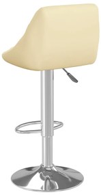 Bancos de bar 2 pcs couro artificial cor creme