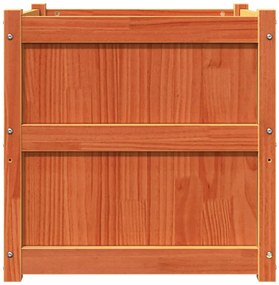 Vasos/floreiras de jardim 2 pcs pinho maciço castanho cera