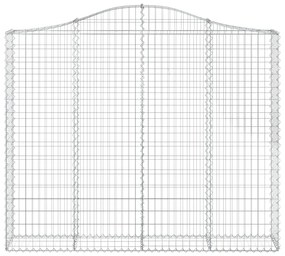 Cestos gabião arqueados 3pcs 200x30x160/180cm ferro galvanizado