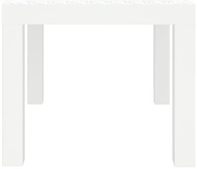 Mesa de jardim 59x47x40 cm PP branco