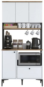 Armário Multiuso JE159 – Branco Nogal – 90x184,2x38 cm