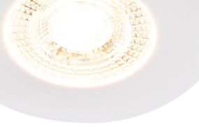 LED Conjunto de 5 focos de encastrar brancos 3 passos reguláveis - ULO Moderno