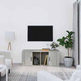vidaXL Móvel p/ TV 100x35x40cm madeira processada cinzento cimento