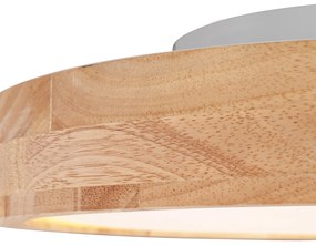 Plafon Escandinavo Madeira 40cm incl. LED Regulável - Pecker Escandinavo