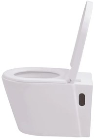Sanita de parede com cisterna oculta, cerâmica, branco