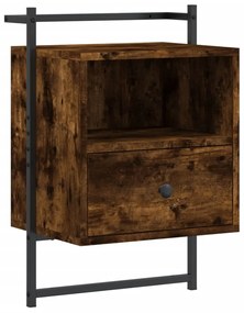 Mesas cabeceira 2 pcs 40x30x61cm deriv. madeira carvalho fumado