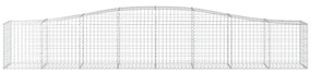 Cestos gabião arqueados 6 pcs 400x50x60/80 cm ferro galvanizado