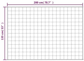 Manta pesada 6 kg 135x200 cm tecido creme-claro