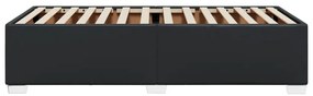 Estrutura de cama 90x200 cm couro artificial preto