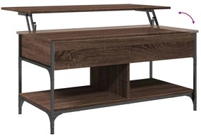 Mesa centro 100x50x50 cm deriv. madeira/metal carvalho castanho