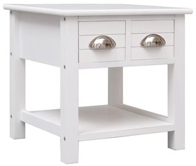 vidaXL Mesa de apoio 40x40x40 cm madeira de paulownia branco